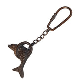 Porte-clés en laiton en forme de poisson FK29
